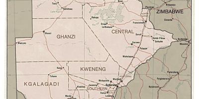 Detailed map of Botswana